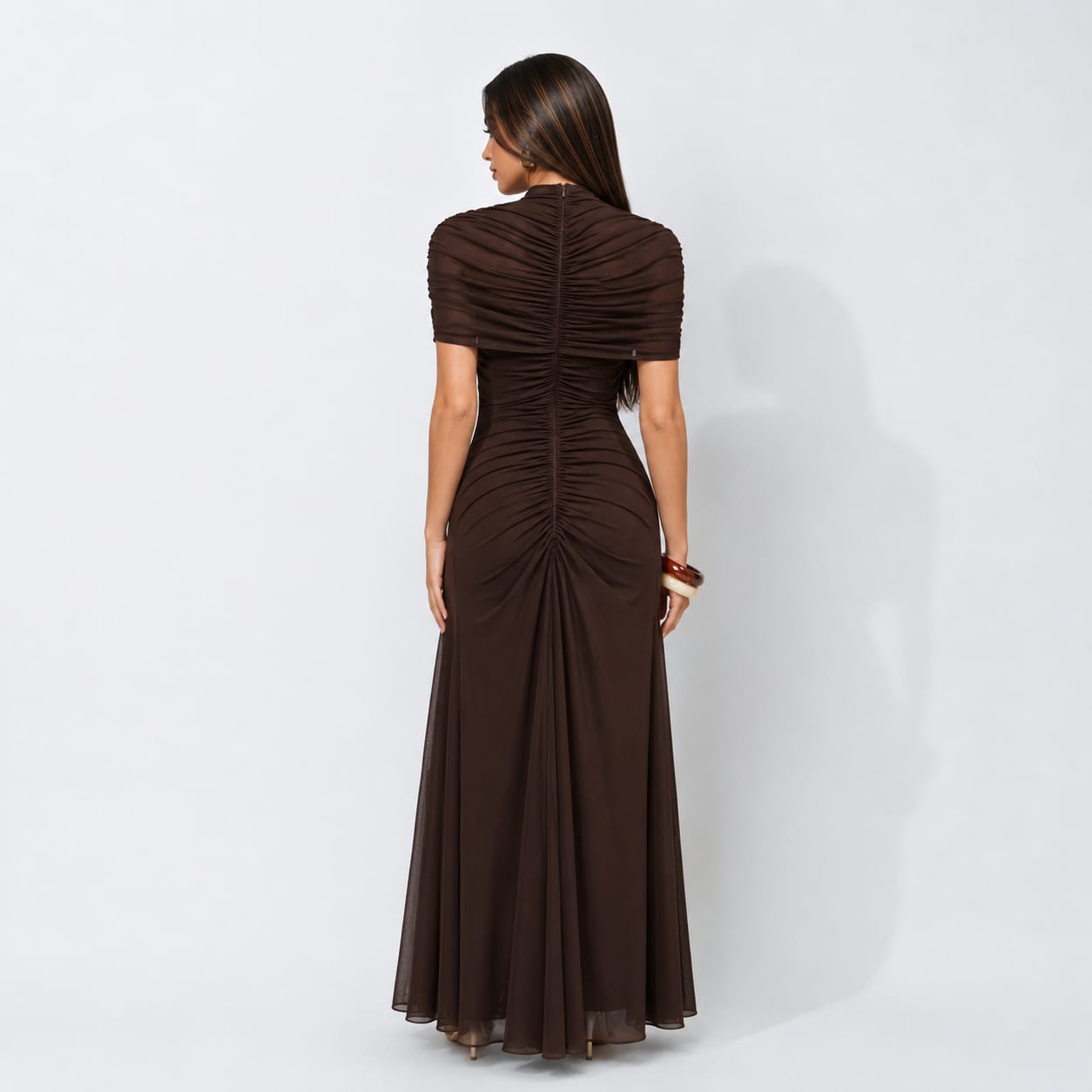 Vestido Nocturne Marrón Chocolate