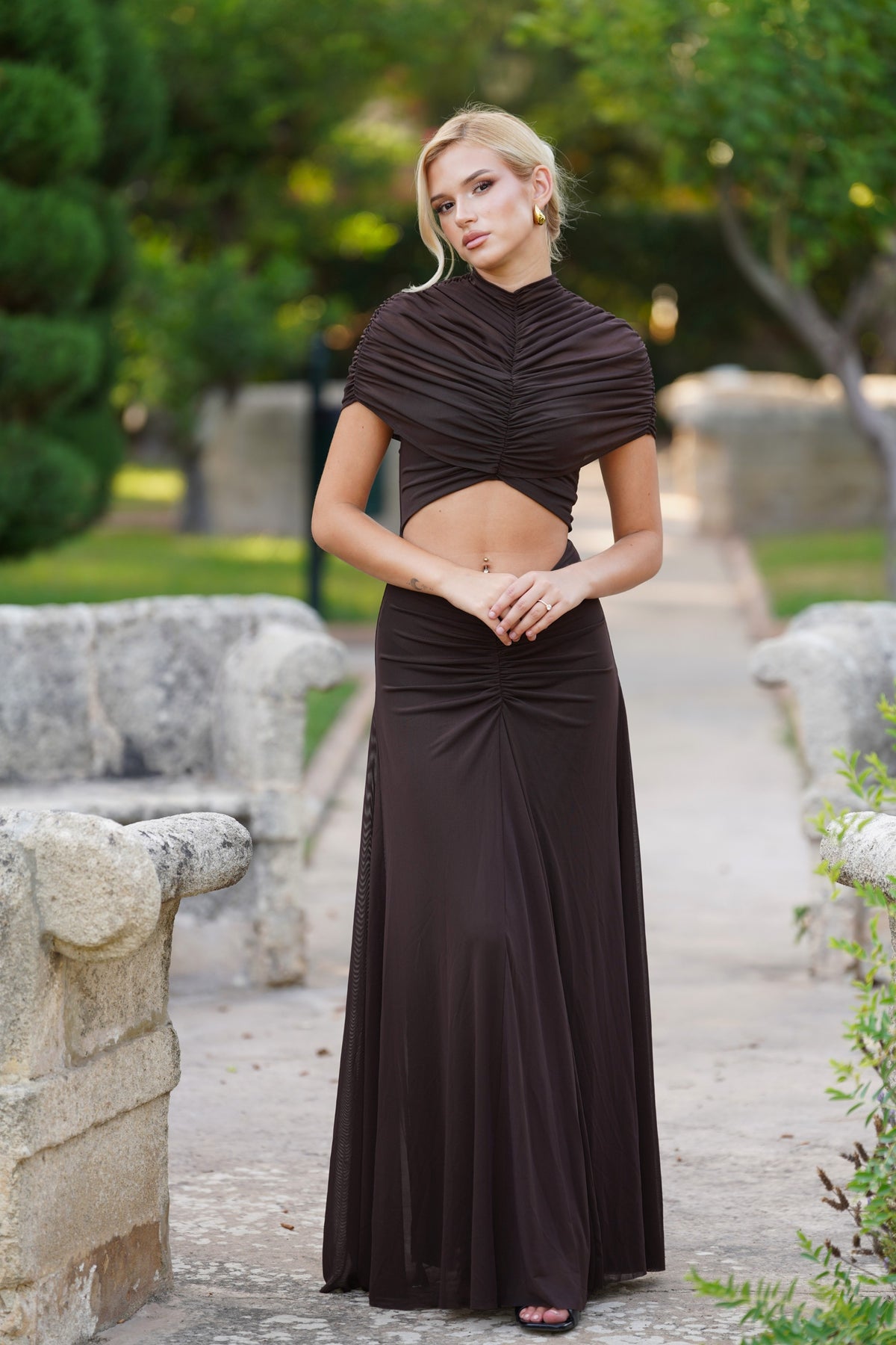 Vestido Nocturne Marrón Chocolate