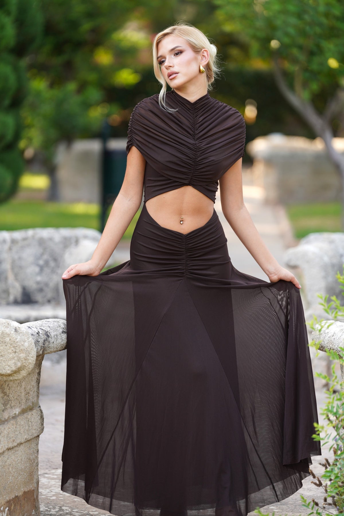 Vestido Nocturne Marrón Chocolate