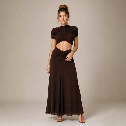 Vestido Nocturne Marrón Chocolate